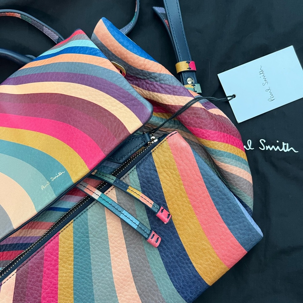 Paul Smith Vibrant Striped Backpack